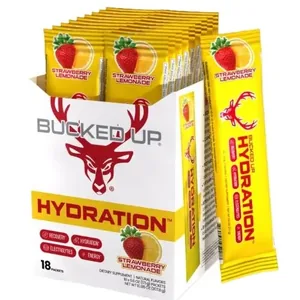 BUCKED UP HYDRATION 2.0 - STRAWBERRY 18 COUNT - bucked up hydration strawberry