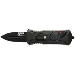 S&W KNIFE M&P OTF 1.9" AUS-8 - SPEAR POINT W/SAFETY BLACK - Smith & Wesson M&P OTF Compact