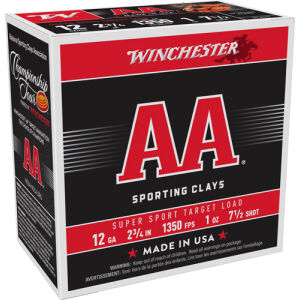 WINCHESTER AA 12GA 2.75 1OZ - #7.5 1350FPS 250RD CASE - AA #7.5 250rd