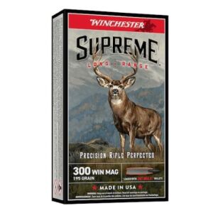 WINCHESTER SUPREME LR 300WM - 195GR BC MAX 20RD 10BX/CS - 300 Win Mag 195gr BC Max