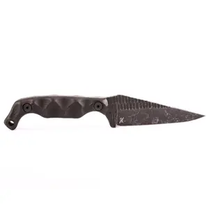 Stroup Knives Bravo 5 Acid Etched G10 Grip - Black - Stroup Bravo 5
