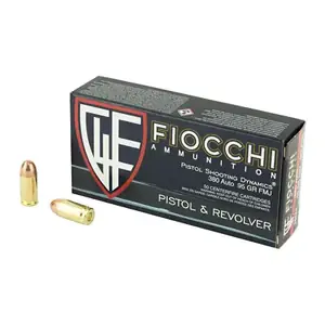 FIOCCHI 380ACP 95GR FMJ 50/1000 - Fiocchi .380 ACP 95gr