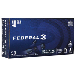 FED SYN DEF 40 S&W 175GR SJHP 50/500 - 40 S&W Syntech Defense