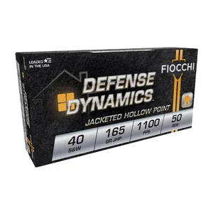 Fiocchi 40 S&W Ammunition FI40SWC 165 Grain Jacketed Hollow Point 50 rounds