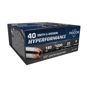 Fiocchi 40 S&W Extrema Ammunition FI40XTPB25 180 Grain XTP Jacketed Hollow Point 25 Rounds