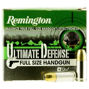 Remington 40 S&W HD40SWA Ultimate Defense Full Size Handgun 165 Grain Brass Jacketed Hollow Point 20 rounds