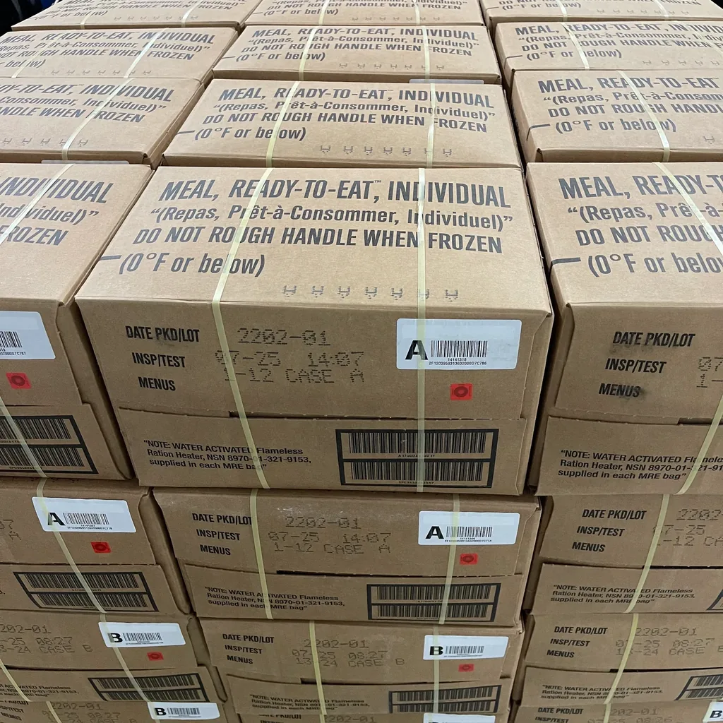 Mil MRE Meals 12-ct Case - wornick mre case