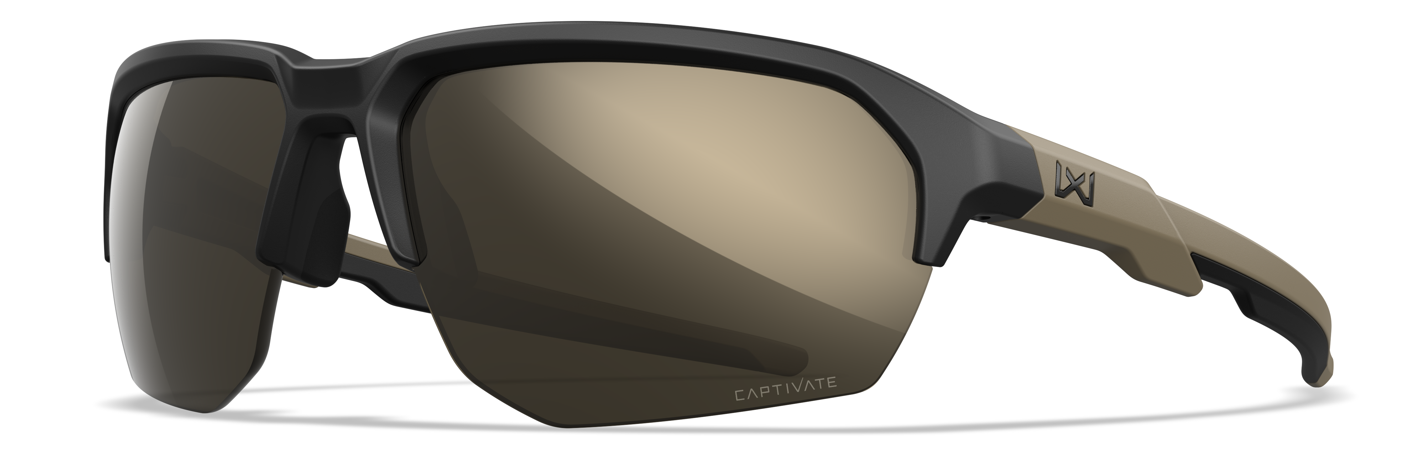 Wiley X JAKL CAPTIVATE NON-POL TUNGSTEN MIRROR / MATTE BLACK FRAME - JAKL Tungsten Mirror