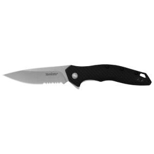 KERSHAW SHORELINE SERR 3" BLK STNWSH - Kershaw Shoreline Serrated 3"