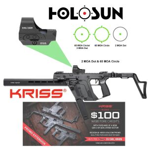 Kriss Vector G3 CRB 10mm & Holosun 510C GREEN Dot COMBO - $100 Rebate!