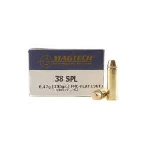 Magtech 38 Special Ammunition MT38T 130 Grain Full Metal Jacket 50 rounds - Magtech MT38T Ammo