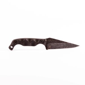 Stroup Knives Mini Acid Etched G10 Grip - Black - Mini Acid Etched Knife