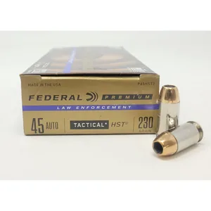 Federal 45 Auto HST Tactical P45HST2 230 gr JHP 50 rounds