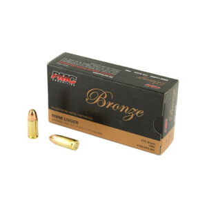 PMC BRNZ 9MM 115GR FMJ 50/1000 - PMC Bronze 9mm 115gr