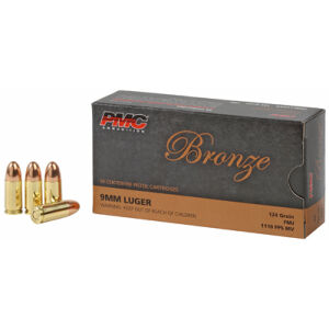PMC BRNZ 9MM 124GR FMJ 50/1000 - PMC Bronze 9mm 124gr