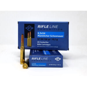 Prvi 6.5 x 54 Mannlicher Schoenauer Ammunition PP6MS 156 Grain Soft Point 20 Rounds - PP6MS Ammo