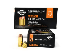 Prvi PPU 40 S&W Ammunition Defense PPD40 180 Grain Jacketed Hollow Point 50 Rounds - PPD40 180gr JHP