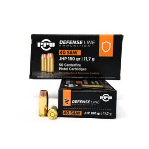 Prvi PPU 40 S&W Ammunition Defense PPD40 180 Grain Jacketed Hollow Point 50 Rounds - PPD40 180gr JHP