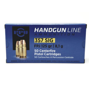 Prvi PPU 357 Sig Ammunition Handgun PPH357S 125 Grain Flat Point Jacketed 50 Rounds - PPH357S Ammo