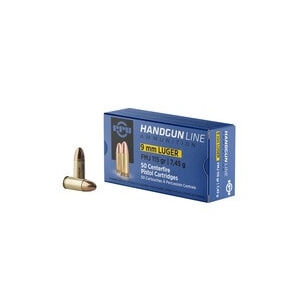 PPU 9mm Luger Ammunition PPH9F1 115 Grain Full Metal Jacket 50 Rounds - PPU PPH9F1