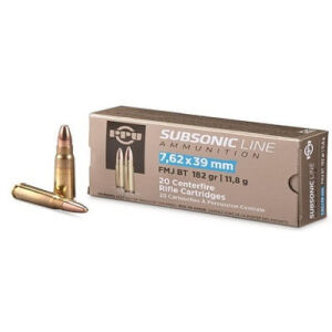 Prvi 7.62x39mm Subsonic Ammunition PPS76239 182 Grain Full Metal Jacket 20 Rounds - PPS76239 subsonic