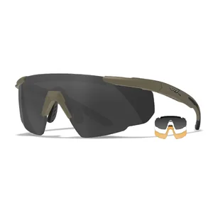 Wiley X SABER ADVANCED GREY/CLEAR/RUST/MATTE TAN FRAME - Wiley X SABER ADVANCED