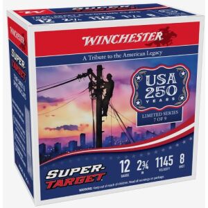 WINCHESTER TARGET 12GA 2.75" - 1-1/8OZ #8 1145FPS 250RD CASE - Winchester 12GA Target #8