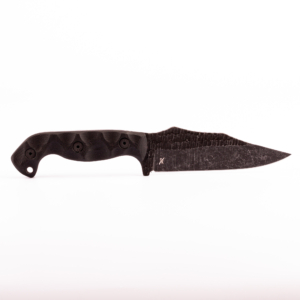Stroup Knives TU1 Acid Etched G10 Grip - Black - Stroup TU1 knife