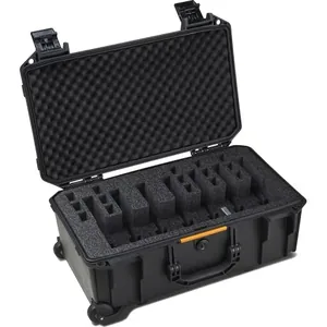PELICAN VAULT V525PF7 LARGE- - 7 PISTOL CSE PRE CUT FOAM BLK - Pelican Vault V525PF7