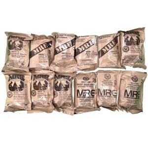 Genuine U.S. Military Surplus MRE Meals 7-25 DOD Insp Date Combo: Case A + Case B - 24 Meals - MRE Meals Combo