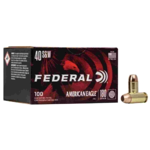 American Eagle Handgun Ammunition .40 S&W 180 gr. FMJ 1000 fps 100/ct - .40 S&W 180gr FMJ