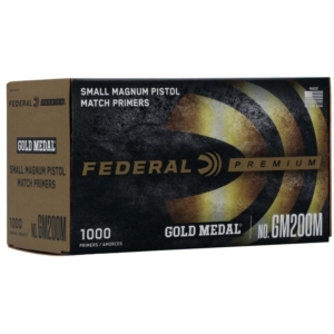 Federal Gold Medal Centerfire Small Magnum Pistol Match Primer .200 cal 1000/ct - Small Magnum Pistol Primers