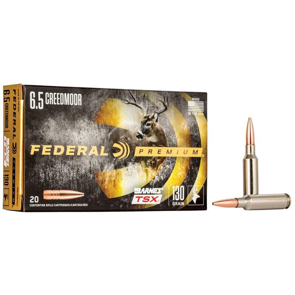 Federal Classic Hunter Barnes TSX Rifle Ammunition 6.5 Creedmoor 130 gr TSX 2825 fps 20/ct - 6.5 Creedmoor TSX