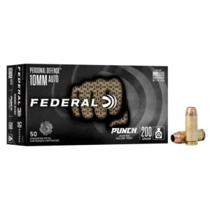 Federal Personal Defense Punch Handgun Ammunition 10mm Auto 200gr JHP 1100 fps 50/ct - 10mm Punch 200gr