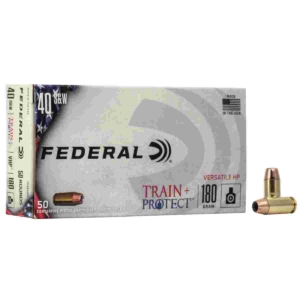 Federal Train+Protect Handgun Ammunition .40 S&W 180gr VHP 50/ct - .40 S&W Train+Protect