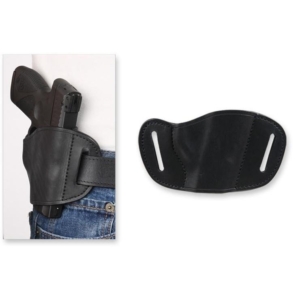 Bulldog Molded Leather Belt Slide Holster for Most Small and Mini Frame Autos Black RH - Bulldog Leather Holster Black