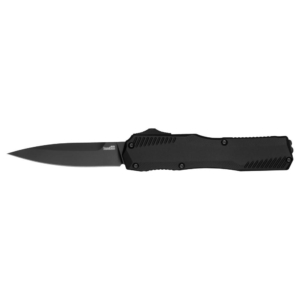 Kershaw Livewire OTF Automatic Knife 3-3/10" Spear Point Blade Black with Black Blade - Kershaw Livewire Black