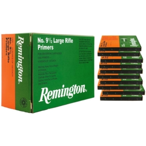 Remington Centerfire Primers-9-1/2 Large Rifle 1000/ct - 9-1/2 Large Rifle Primers