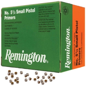 Remington Centerfire Primers 5-1/2 Small Pistol 1000/ct - 5-1/2 Pistol Primers