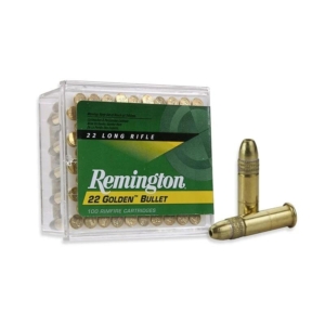 Remington Golden Bullet Rimfire Ammunition .22 LR 36 gr HP 1280 fps 100/ct - Golden Bullet 36gr