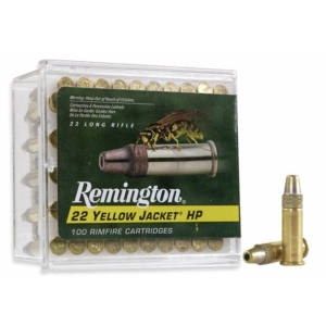Remington .22 Yellow Jacket Rimfire Ammunition .22 LR 33 gr TCHP 1500 fps 100/ct - Yellow Jacket 33gr