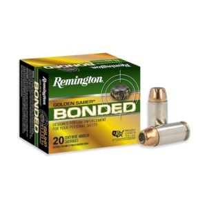 Remington Golden Saber Bonded Handgun Ammunition .40 S&W 165 gr BJHP 1150 fps 20/ct - 40 S&W Golden Saber