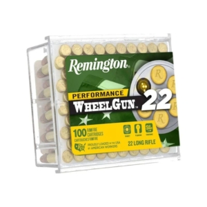 Remington Performance Wheelgun 22 Subsonic Rimfire Ammunition .22 LR 39gr Solid 770 fps 100/ct - 22LR Wheelgun Subsonic