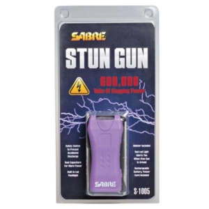 Sabre 600000 Volt Mini Stun Gun with LED - Light Purple - Purple Mini Stun Gun