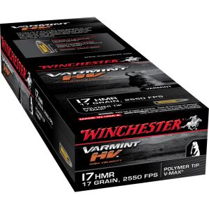 Winchester Varmint HV Rimfire Ammunition .17 HMR 17 gr. PT 2550 fps 50/ct - .17 HMR Varmint HV
