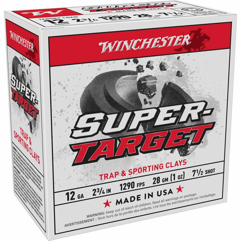 Winchester Super Target Shotshells 12 ga 2-3/4" 1 oz 1290 fps #7.5 25/ct - Winchester Target #7.5
