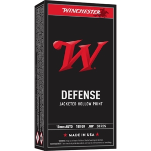 Winchester USA  Handgun Ammunition 10mm Auto 180gr JHP 1235 fps 50/ct - 10mm 180gr JHP