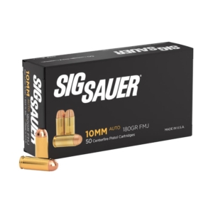 Sig Elite Performance Handgun Ammunition 10mm Auto 180 gr FMJ 1250 fps 50/ct - 10mm 180gr FMJ