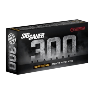 Sig Sauer Supersonic Open Tip Match Rifle Ammunition .300 AAC Blackout 125gr OTM 2200 fps 20/ct - 125gr OTM Supersonic