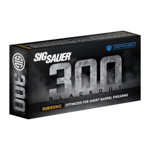 Sig Sauer Subsonic Max Expansion Rifle Ammunition .300 AAC Blackout 194 gr 1000 fps 20/ct - 194gr Subsonic Expansion